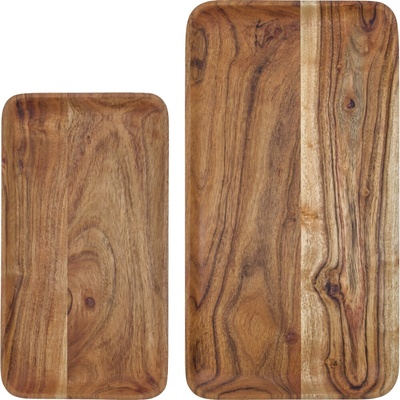 House Doctor Set 2 dřevěných podnosů Wood 33/43 x 18/23 cm