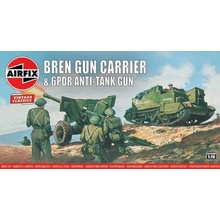 Airfix Classic Kit VINTAGE military A01309V Bren Gun Carrier & 6 pdr Anti Tank Gun 1:76