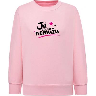 Dětská dívčí mikina Classic Já za to Nemůžu světle růžová
