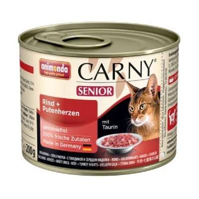Animonda CARNY® cat Senior hovädzie a morčacie srdiečka 200 g konzerva