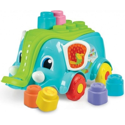 Clemmy baby Vozík slon s kostkami