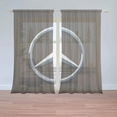Sablio Záclony Logo 5 Drevo: 2ks 150x250cm