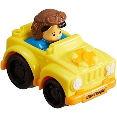 Fisher Price Little People mini autíčko Koby ve žlutém autě Mattel BHV04