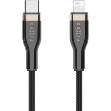 Fixed FIXDB-CL2-BK opletený nabíjací a dátový, PD 60W USB-C/Lightning - MFi na iPhone/iPad/iPod/AirPods, 2m, černý