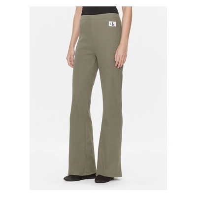 Calvin Klein Jeans Текстилни панталони J20J222598 Зелен Straight Fit (J20J222598)