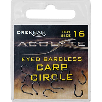 Drennan háčky Acolyte Carp Circle Barbless vel.16