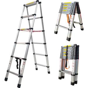 Pepita Телескопична алуминиева стълба Pepita 2x6 градуса, 1, 7m+1, 7m (JD-1717)