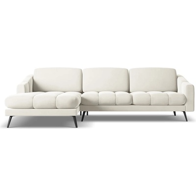 makamii Кремав кадифен ъглов диван (ляв ъгъл) Nalu - Makamii (NALU_LC_1_M1_C1)