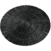 Bazar Bizar prostírání Alang Alang Round Black 38cm