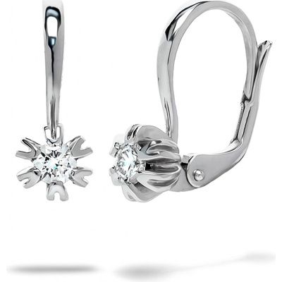 Blink-Blink diamantové náušnice z bieleho zlata 3244BDG