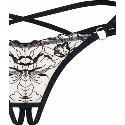 Obsessive Sexy tanga otevřený klín Vila Blanes Černá – Hledejceny.cz