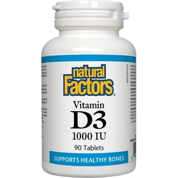 Image 1 of Natural Factors Vitamin D3 1000 IU [90 Таблетки]