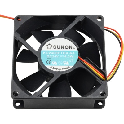 SUNON Ventilátor KD2408PTBX-6A, 80x80x25mm, 24V DC, 3pin