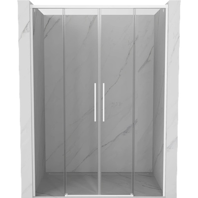 Mexen Rox Дуо плъзгащи се душ врати 140 см, прозрачни, бели - 8C2-140-002-20-00 (8C2-140-002-20-00)