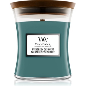 WoodWick Evergreen Cashmere ароматна свещ с дървен фитил 275 гр