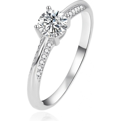 Agato Stříbrný zásnubní prsten se zirkony AGT R14W