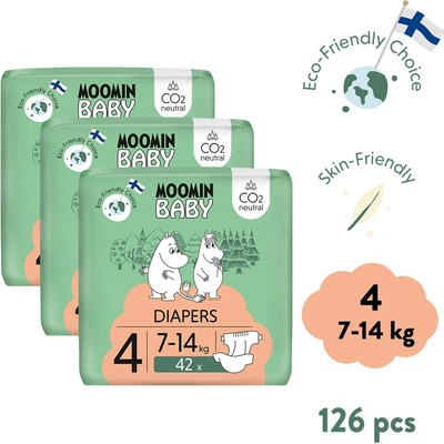 Moomin Baby Eko 4 7-14 kg 126 ks