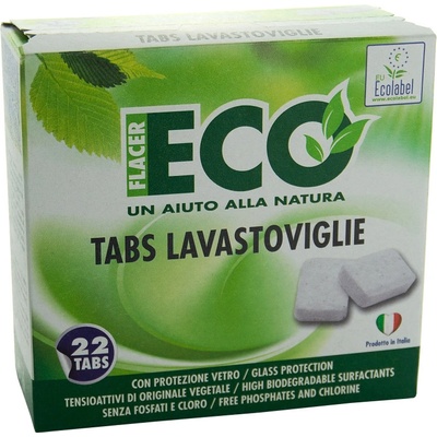 ECOFLACER TABS LAVASTOVIGLIE tablety do umývačky nádobí 22 ks