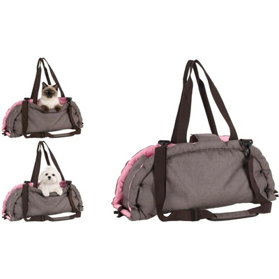 Flamingo Xenos taška pro psa 2v1 šedohnědá 62 x 26 x 28 cm