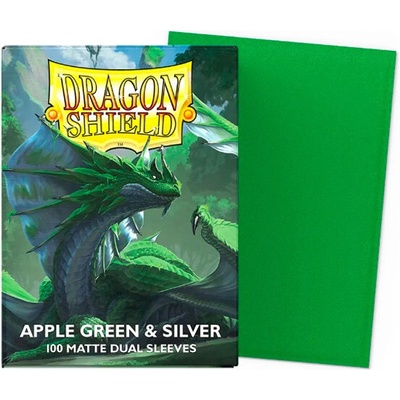 Dragon Shield Sleeves - Matte Dual Apple Green & Silver obaly 100 ks