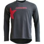 Zimtstern Мъжка фланелка с дълъг ръкав за колоездене Zimtstern Bulletz Shirt L/S Cycling jersey - Pirate Black / Pirate Black (056-4123-0211)