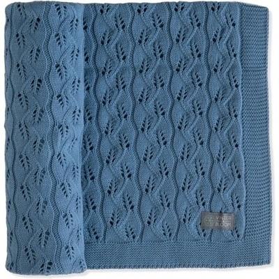 VINTER & BLOOM Deka z organické bavlny Moment Organic Denim Blue 2021 100x80