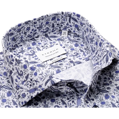 Eterna Modern fit košile s modrým florálním vzorem