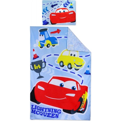 Setino Dětské bavlněné povlečení CARS modré 90 x 140 cm