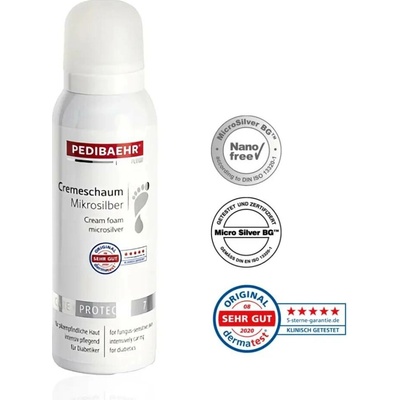 PEDIBAEHR Krémová pěna s mikrostříbrem 125 ml
