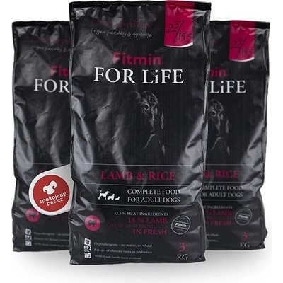 Fitmin Dog For Life Adult Lamb & Rice 3 kg