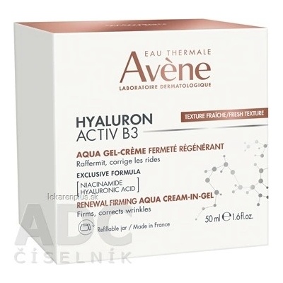 Avène Hyaluron Activ B3 Aqua gel krém pre obnovu buniek 50 ml
