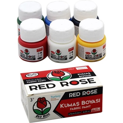 Текстилна боя 6 х 25мл Red rose GB17