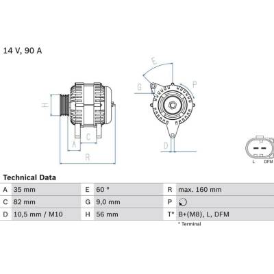 Generátor BOSCH 0 986 044 300