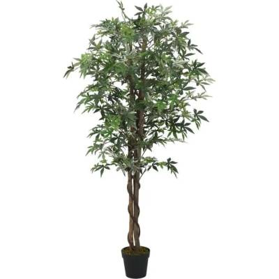 ZBXL Umělý javor 336 listů 120 cm zelený