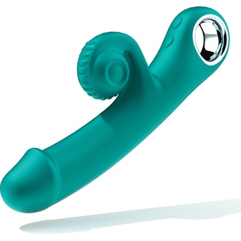 Image 1 of SuperLove Double Lust Snail Realistic Vibrator Green