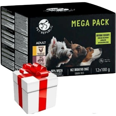 Pet Republic Adult Small Mix 3 příchutě v jemné omáčce 12 x 100 g