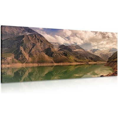 Obraz jezero v horách - 100x50