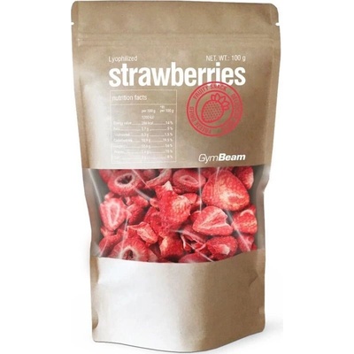 GymBeam Lyophilized strawberries mrazom sušené ovocie 100 g
