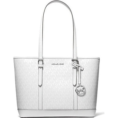 Michael Kors jet set travel small logo kabelka bílá