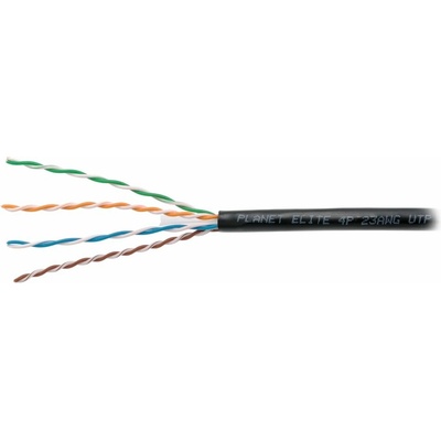 PlanetElite KAB-UTP6-D-PE UTP, Cat6, drát, venkovní PE, 305m, černý