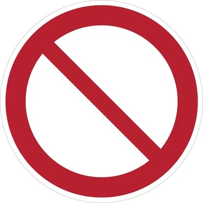 Zákazové značení, obecné zákazy – protiskluzové PVC, pr. 600 mm