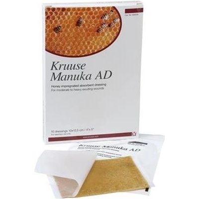 Manuka náplasť med AD, absorbujúce sterilné krytie Kruuse 10 x 12,5 cm