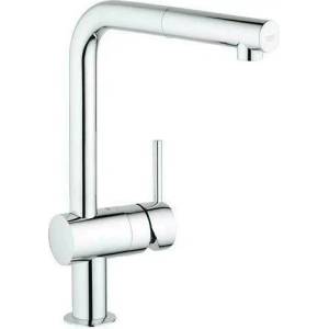 GROHE Кухненски смесител Grohe Minta с издърпващ се душ, гланциран хром (32168000)