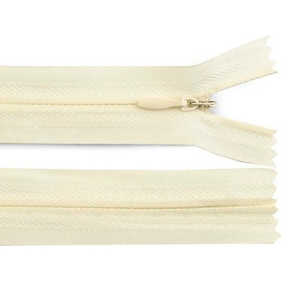 Stoklasa Spirálový zip skrytý No 3 délka 25 cm Balení: 1 ks, Varianta: 103 béžovobílá 103 béžovobílá