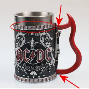 NNM чаша (халба) AC/DC - Back in Black - ПОВРЕДЕНО - MY1520