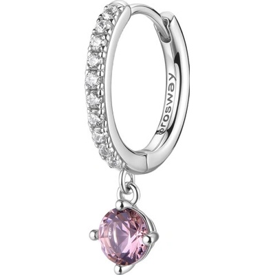 Brosway Kruhová single náušnice Fancy Tender Pink FTP11