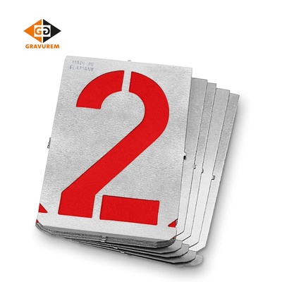 GRAVUREM Комплект метални шаблони 200 мм, Цифри 0-9 / Gravurem 7002000Z / (Grvrm 7002000Z)