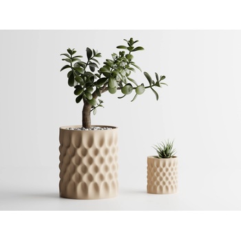 Кашпа Dent 2 Голяма, 131x131xH150mm - Пясъчен Мат