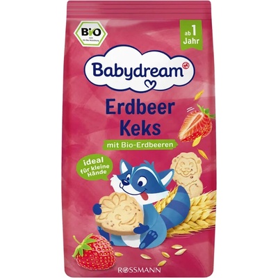 Babydream BIO sušenky se sušenými jahodami 125 g