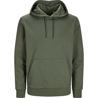 Jack & Jones mikina s kapucí Classic Hood unisex COT423902anw00 beetle gree